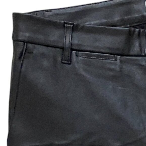 Vince 100% Lamb Leather Boot-Cut Pant Black Designer Mobwife Quiet Luxury-10 - Picture 2 of 12